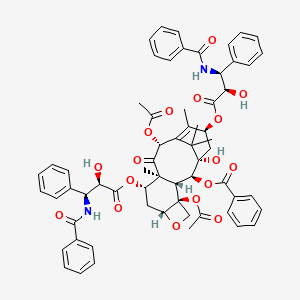 [(1S,2S,3R,4S,7R,9S,10S,12R,15S)-4,12-diacetyloxy-9,15-bis[[(2R,3S)-3-benzamido-2-hydroxy-3-phenylpropanoyl]oxy]-1-hydroxy-10,14,17,17-tetramethyl-11-oxo-6-oxatetracyclo[11.3.1.03,10.04,7]heptadec-13-en-2-yl] benzoate