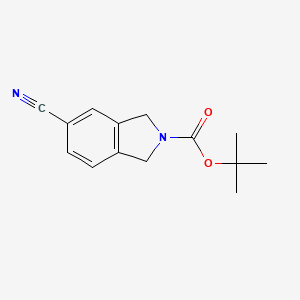 molecular formula C14H16N2O2 B1342306 Tert-butyl 5-cyanoisoindoline-2-carboxylate CAS No. 263888-56-8