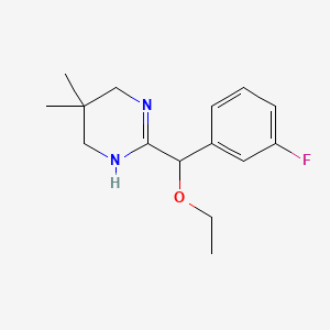 3,4,5,6-Tetrahydro-5,5-dimethyl-2-(alpha-ethoxy-3-fluorobenzyl)pyrimidine