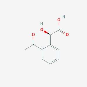molecular formula C10H10O4 B1342308 (R)-2-(2-Acetylphenyl)-2-hydroxyacetic acid CAS No. 915971-32-3