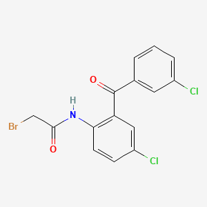 2-bromo-N-[4-chloro-2-(3-chlorobenzoyl)phenyl]acetamide