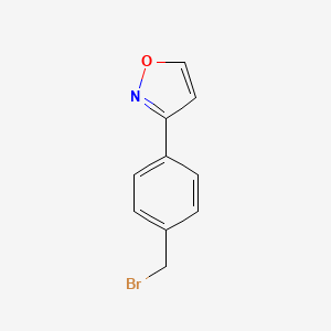 molecular formula C10H8BrNO B1342310 3-(4-(溴甲基)苯基)异恶唑 CAS No. 169547-67-5