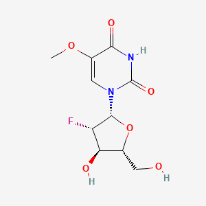 molecular formula C10H13FN2O6 B13423108 1-[(2R,3S,4R,5R)-3-fluoro-4-hydroxy-5-(hydroxymethyl)oxolan-2-yl]-5-methoxypyrimidine-2,4-dione 