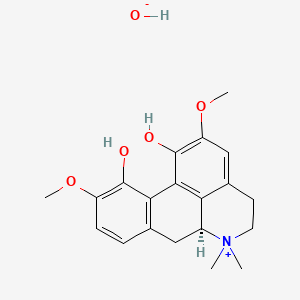 (6aS)-2,10-dimethoxy-6,6-dimethyl-5,6,6a,7-tetrahydro-4H-dibenzo[de,g]quinolin-6-ium-1,11-diol;hydroxide