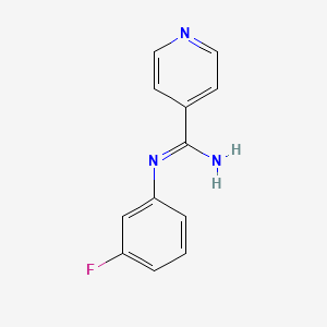 N'-(3-fluorophenyl)pyridine-4-carboximidamide