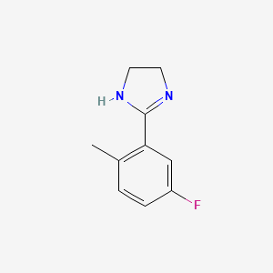 molecular formula C10H11FN2 B13423364 2-(5-Fluoro-2-methylphenyl)-4,5-dihydro-1H-imidazole 