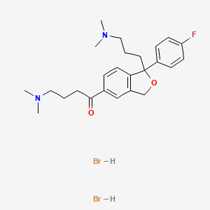 4-(dimethylamino)-1-[1-[3-(dimethylamino)propyl]-1-(4-fluorophenyl)-3H-2-benzofuran-5-yl]butan-1-one;dihydrobromide