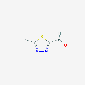molecular formula C4H4N2OS B1342393 5-Methyl-1,3,4-thiadiazole-2-carbaldehyde CAS No. 61018-49-3