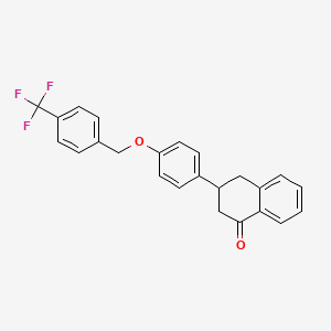 3-(4-((4-(trifluoromethyl)benzyl)oxy)phenyl)-3,4-dihydronaphthalen-1(2H)-one