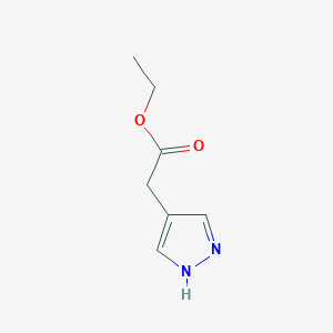 molecular formula C7H10N2O2 B1342409 2-(1H-吡唑-4-基)乙酸乙酯 CAS No. 916084-27-0
