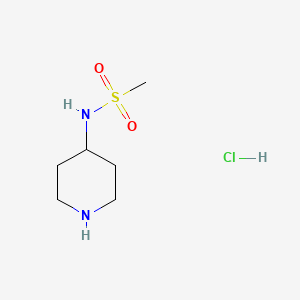 molecular formula C6H15ClN2O2S B1342417 N-(哌啶-4-基)甲磺酰胺盐酸盐 CAS No. 68996-26-9