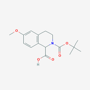 molecular formula C16H21NO5 B1342423 2-(叔丁氧羰基)-6-甲氧基-1,2,3,4-四氢异喹啉-1-羧酸 CAS No. 499139-27-4