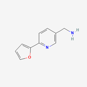 molecular formula C10H10N2O B1342425 1-[6-(呋喃-2-基)吡啶-3-基]甲胺 CAS No. 441055-75-0