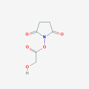 molecular formula C6H7NO5 B1342429 2,5-吡咯烷二酮，1-[(羟基乙酰)氧基]- CAS No. 19374-87-9