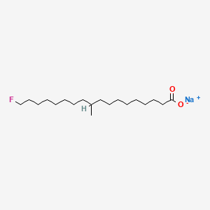 Octadecanoic acid, 18-fluoro-10-methyl-, sodium salt