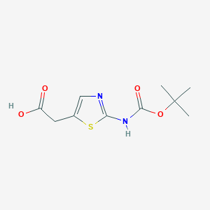 molecular formula C10H14N2O4S B1342432 2-(2-((叔丁氧羰基)氨基)噻唑-5-基)乙酸 CAS No. 723278-39-5