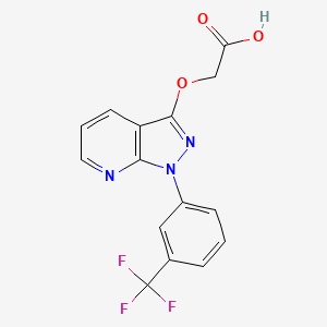 ((1-(alpha,alpha,alpha-Trifluoro-m-tolyl)-1H-pyrazolo(3,4-b)pyridin-3-yl)oxy)acetic acid