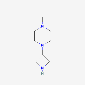 molecular formula C8H17N3 B1342439 1-(Azetidin-3-yl)-4-methylpiperazine CAS No. 302355-82-4