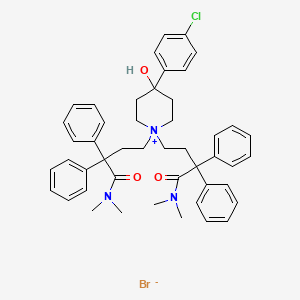 molecular formula C47H53BrClN3O3 B13424464 4-(4-Chlorophenyl)-1,1-bis(4-(dimethylamino)-4-oxo-3,3-diphenylbutyl)-4-hydroxypiperidin-1-ium Bromide 