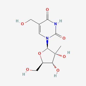 1-[(2R,3R,4R,5R)-3,4-dihydroxy-5-(hydroxymethyl)-3-methyloxolan-2-yl]-5-(hydroxymethyl)pyrimidine-2,4-dione