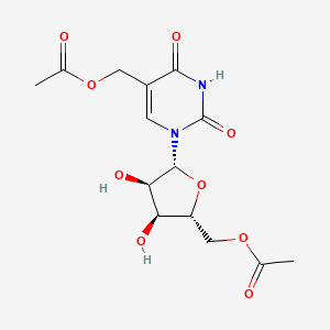 [(2R,3S,4R,5R)-5-[5-(acetyloxymethyl)-2,4-dioxopyrimidin-1-yl]-3,4-dihydroxyoxolan-2-yl]methyl acetate