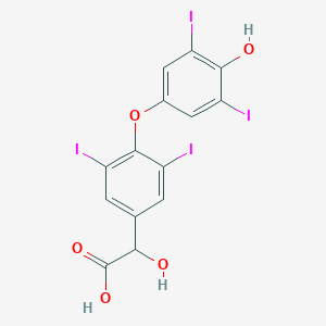 molecular formula C14H8I4O5 B134246 2-羟基-2-(4-(4-羟基-3,5-二碘苯氧基)-3,5-二碘苯基)乙酸 CAS No. 93647-48-4