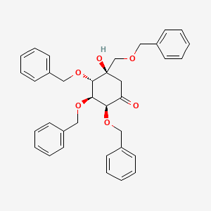 (2S,3S,4S,5R)-5-Hydroxy-2,3,4-tris(phenylmethoxy)-5-[(phenylmethoxy)methyl]-cyclohexanone