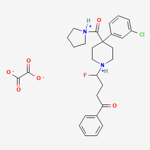 Butyrophenone, 4-(4-(m-chlorophenyl)-4-(1-pyrrolidinylcarbonyl)piperidino)-4-fluoro-, oxalate