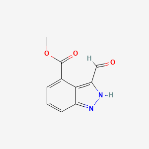 B1342466 Methyl 3-formyl-1H-indazole-4-carboxylate CAS No. 433728-79-1