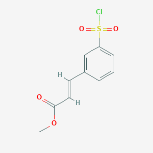 molecular formula C10H9ClO4S B1342467 (E)-甲基 3-(3-(氯磺酰基)苯基)丙烯酸酯 CAS No. 610801-83-7