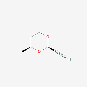 B134247 (2R,4S)-2-Ethynyl-4-methyl-1,3-dioxane CAS No. 143136-91-8
