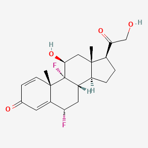 (6S,8S,9R,10S,11S,13S,14S,17S)-6,9-difluoro-11-hydroxy-17-(2-hydroxyacetyl)-10,13-dimethyl-7,8,11,12,14,15,16,17-octahydro-6H-cyclopenta[a]phenanthren-3-one