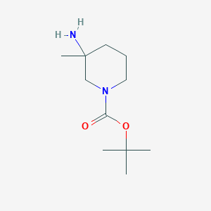 molecular formula C11H22N2O2 B1342477 叔丁基 3-氨基-3-甲基哌啶-1-羧酸酯 CAS No. 1158759-06-8