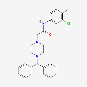 2-(4-Benzhydryl-piperazin-1-yl)-N-(3-chloro-4-methyl-phenyl)-acetamide