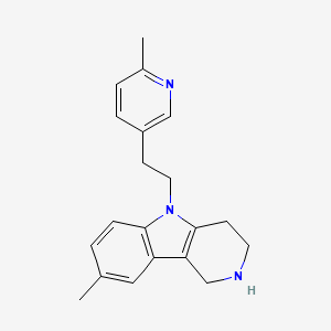 molecular formula C20H23N3 B13424784 8-Methyl-5-(2-(6-methylpyridin-3-yl)ethyl)-2,3,4,5-tetrahydro-1H-pyrido[4,3-b]indole 