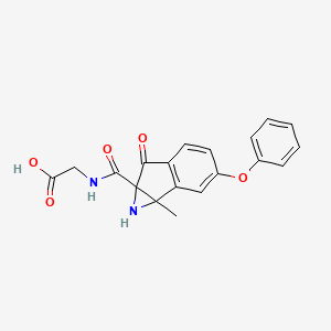 (1A-methyl-6-oxo-3-phenoxy-1,1a,6,6a-tetrahydroindeno[1,2-b]azirine-6a-carbonyl)glycine