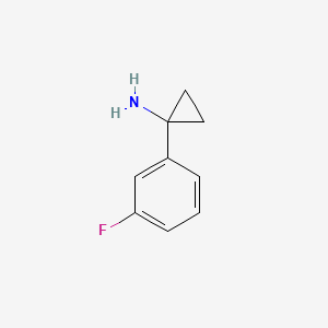 B1342483 1-(3-Fluorophenyl)cyclopropan-1-amine CAS No. 764647-70-3