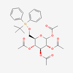 molecular formula C30H38O10Si B13424873 [(2R,3R,4S,5R)-4,5,6-triacetoxy-2-[[tert-butyl(diphenyl)silyl]oxymethyl]tetrahydropyran-3-yl] acetate 