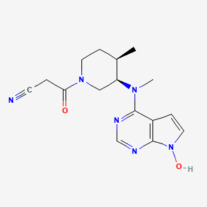 3-[(3R,4R)-3-[(7-hydroxypyrrolo[2,3-d]pyrimidin-4-yl)-methylamino]-4-methylpiperidin-1-yl]-3-oxopropanenitrile