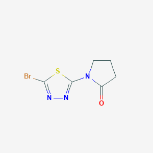 molecular formula C6H6BrN3OS B1342494 2-吡咯烷酮-1-(5-溴-1,3,4-噻二唑-2-基) CAS No. 931320-77-3