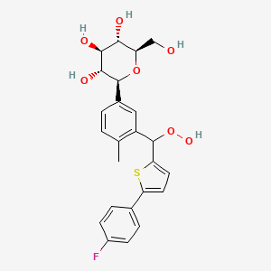 (2S,3R,4R,5S,6R)-2-[3-[[5-(4-fluorophenyl)thiophen-2-yl]-hydroperoxymethyl]-4-methylphenyl]-6-(hydroxymethyl)oxane-3,4,5-triol