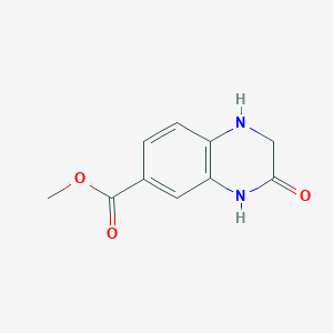 B1342496 Methyl 3-oxo-1,2,3,4-tetrahydroquinoxaline-6-carboxylate CAS No. 671820-52-3