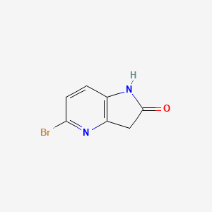 molecular formula C7H5BrN2O B1342513 5-溴-1,3-二氢-2H-吡咯并[3,2-B]吡啶-2-酮 CAS No. 887571-01-9