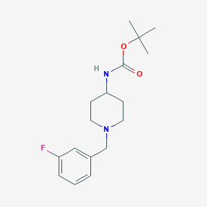 molecular formula C17H25FN2O2 B1342517 叔丁基 1-(3-氟苄基)哌啶-4-基氨基甲酸酯 CAS No. 779339-10-5