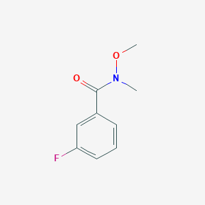 molecular formula C9H10FNO2 B1342535 3-氟-N-甲氧基-N-甲基苯甲酰胺 CAS No. 226260-01-1