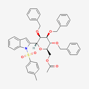 2-[6-O-Acetyl-2,3,4-tris-O-(phenylmethyl)-a-D-mannopyranosyl]-1-[(4-methylphenyl)sulfonyl]-1H-indole