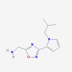 (3-(1-isobutyl-1H-pyrrol-2-yl)-1,2,4-oxadiazol-5-yl)methanamine