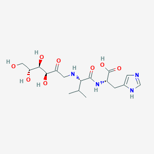 (2S)-3-(1H-imidazol-5-yl)-2-[[(2S)-3-methyl-2-[[(3S,4R,5R)-3,4,5,6-tetrahydroxy-2-oxohexyl]amino]butanoyl]amino]propanoic acid