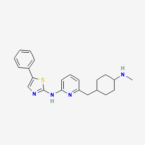 molecular formula C22H26N4S B13425854 N-(6-((4-(Methylamino)cyclohexyl)methyl)pyridin-2-yl)-5-phenylthiazol-2-amine 