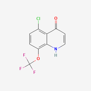 molecular formula C10H5ClF3NO2 B13425867 5-Chloro-8-(trifluoromethoxy)quinolin-4(1H)-one 